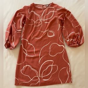 a new day Rust Floral Dress